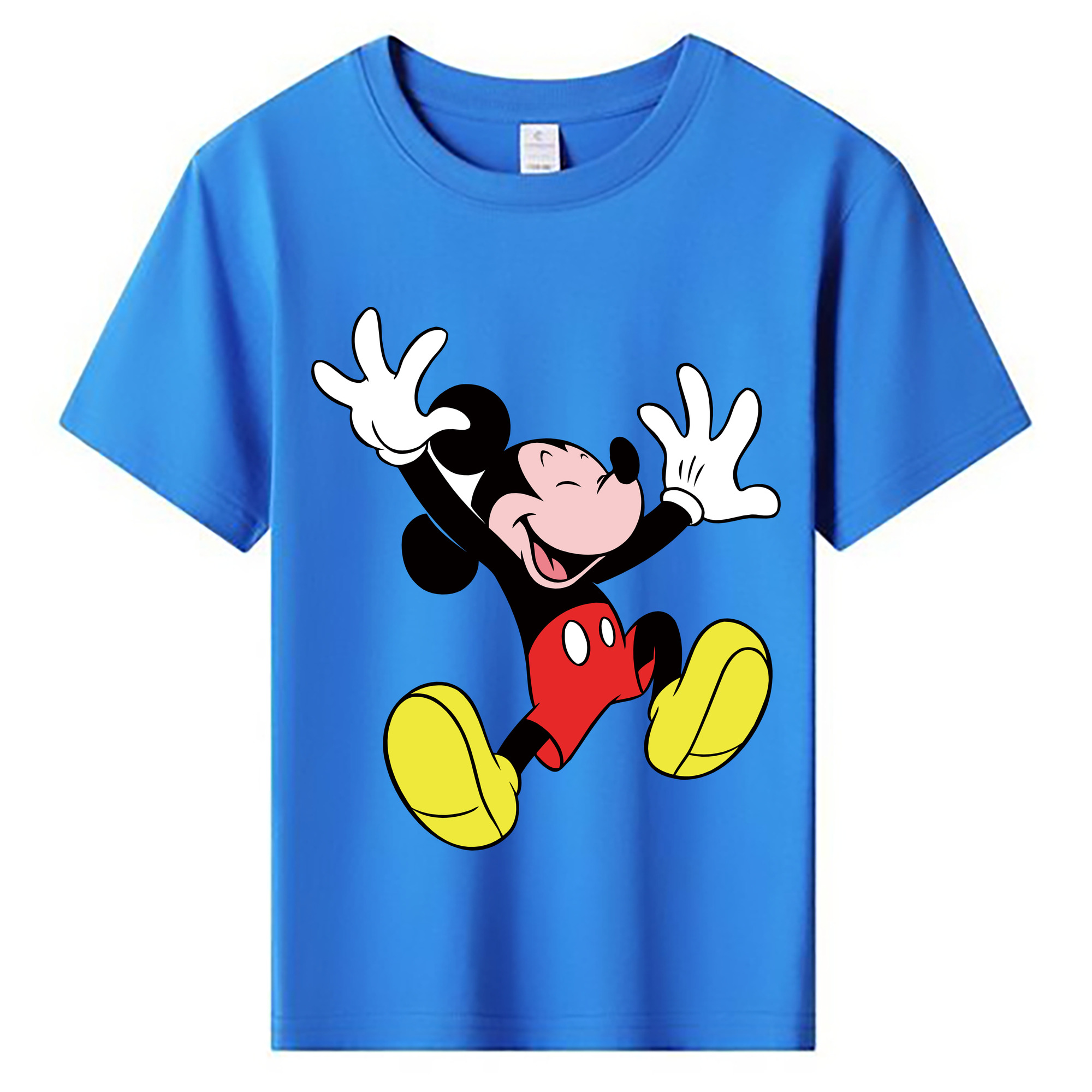 ミッキーマウス Mickey Mouse 綿100％キッズTシャツ（フロントプリント）